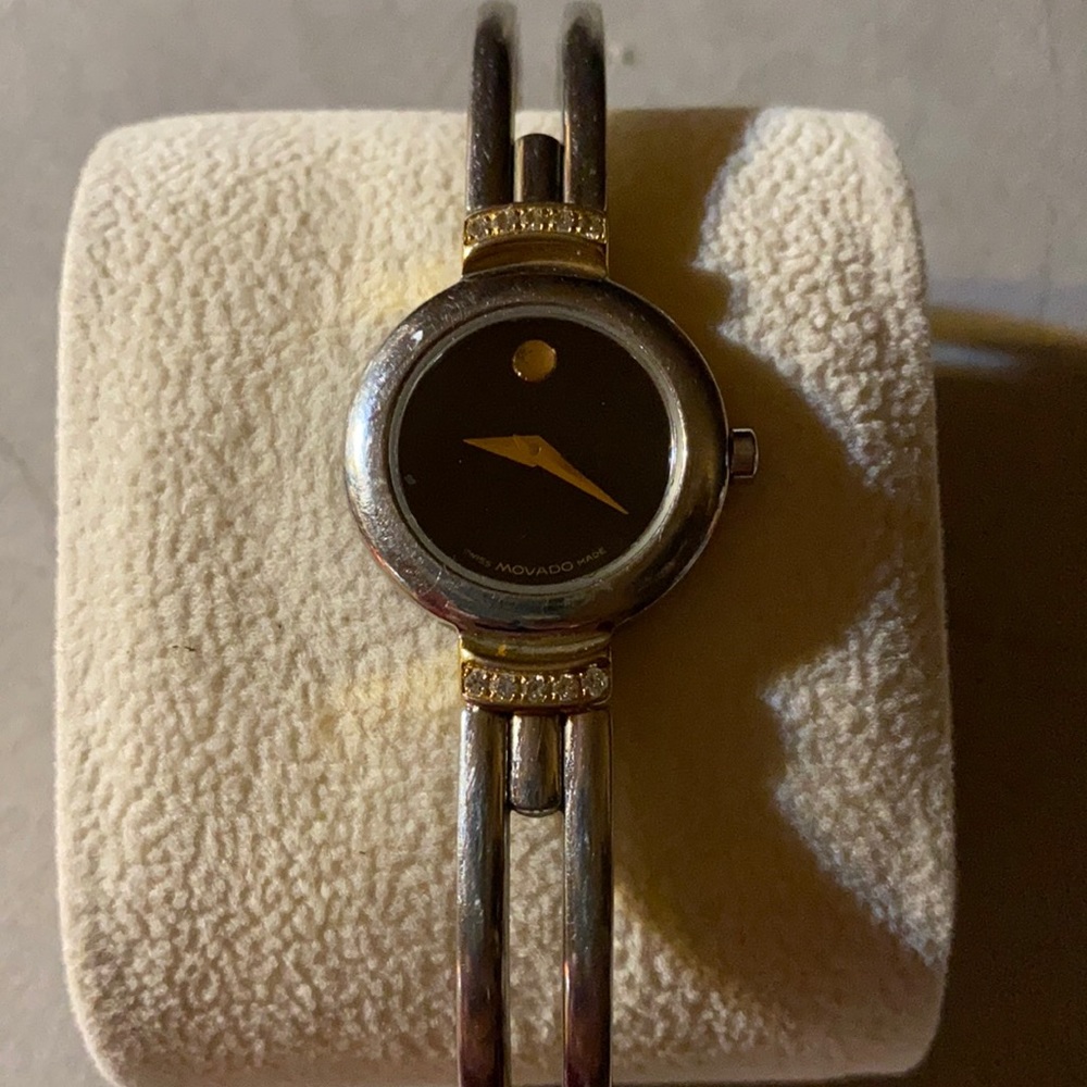 Movado Esperanza Watch Bracelet with diamonds. 14K and SS